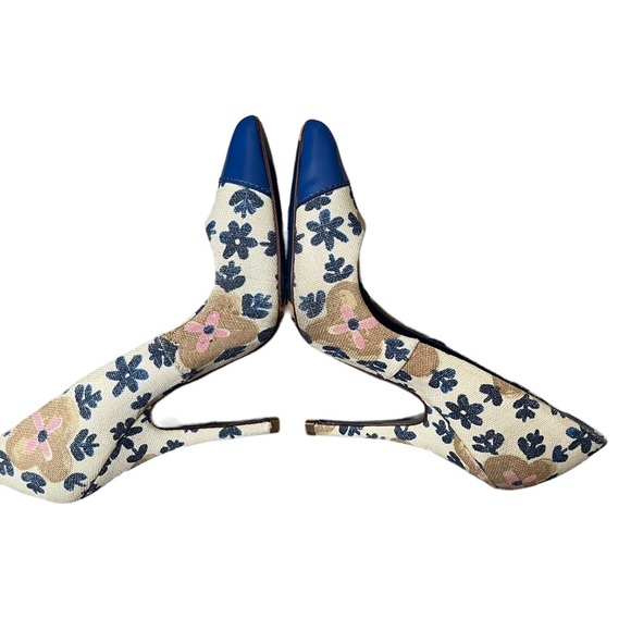 Tory Burch Navy and Cream Pumps size 7M - Picture 7 of 12